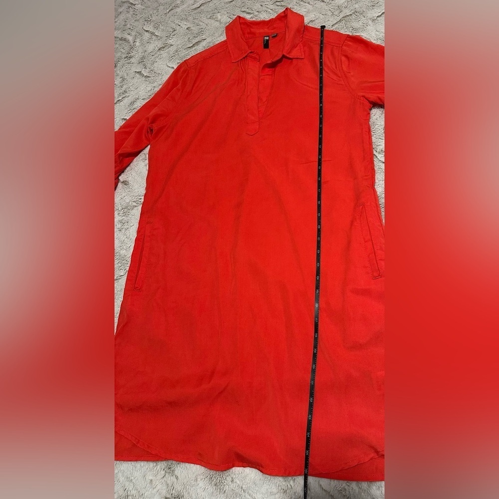 Kut from the Kloth Vibrant Red V Neck Dress - Picture 3 of 16